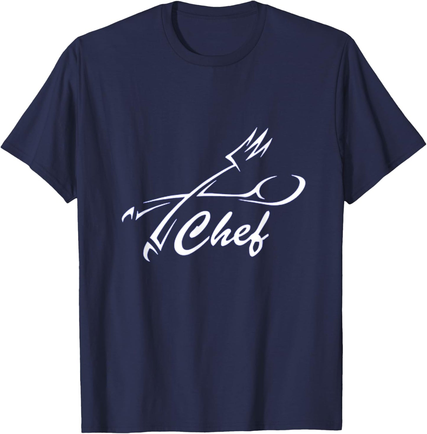 Spoon & Fork Chef Kit Tools Cooking Restaurant T-Shirt - T-Shirt | Navy