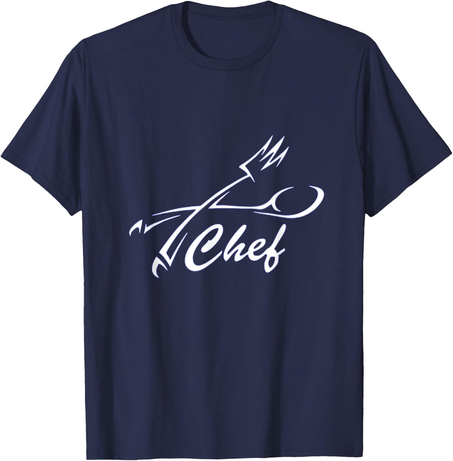 Spoon & Fork Chef Kit Tools Cooking Restaurant T-Shirt - T-Shirt | Navy