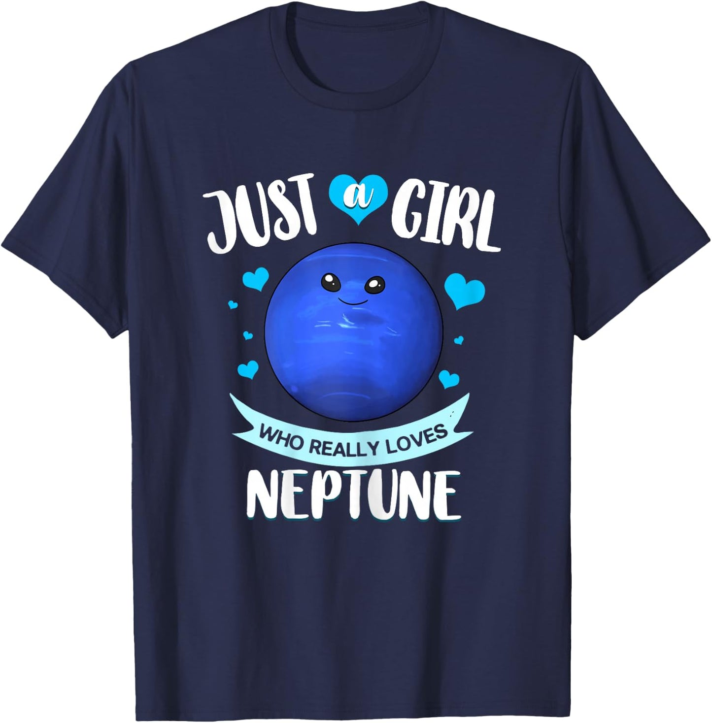 Neptune Planet Ring Solar System T-Shirt - T-Shirt | Navy