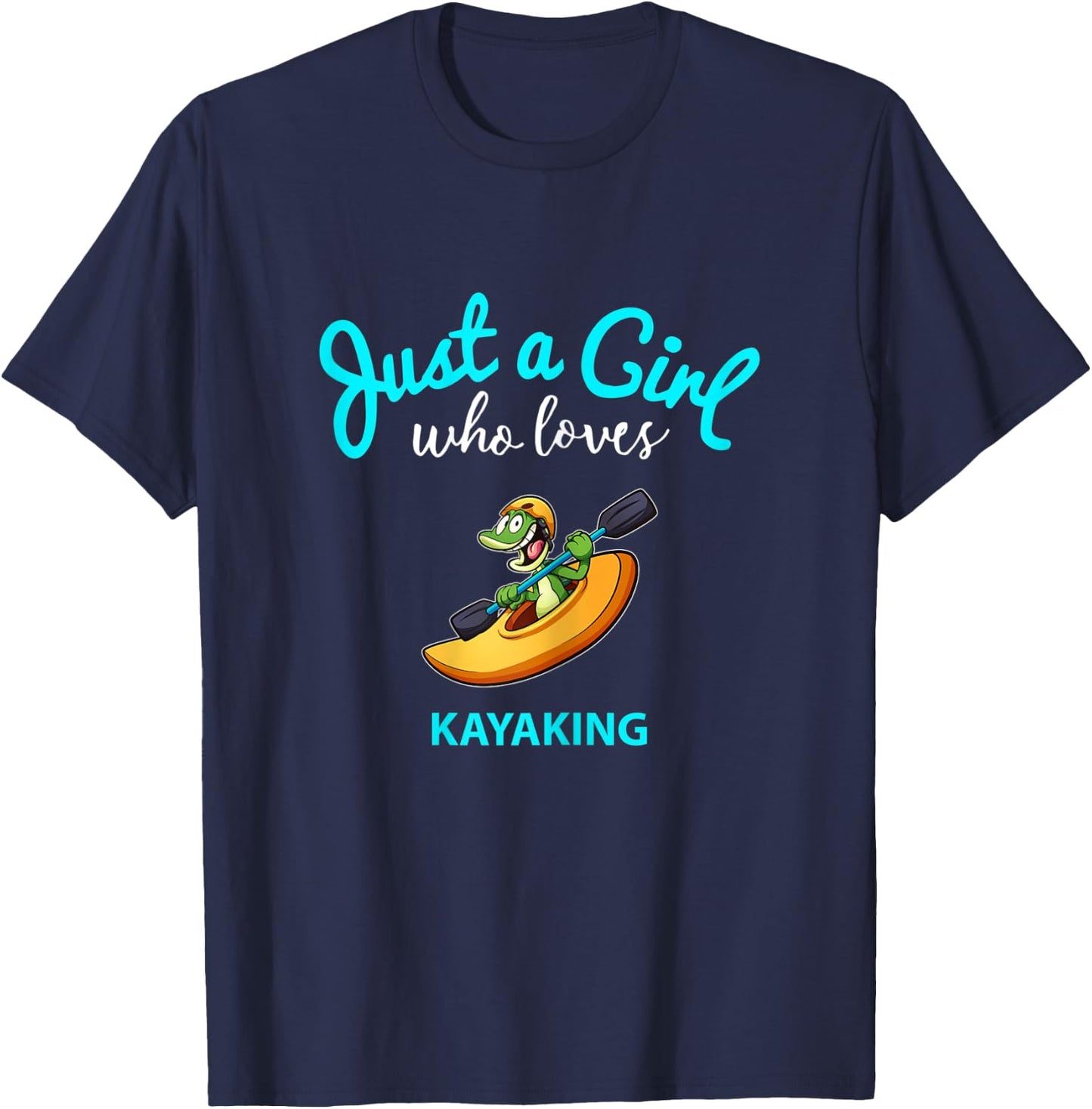 Kayak Shirt for Girls | Kids Kayak T-Shirt - T-Shirt | Navy