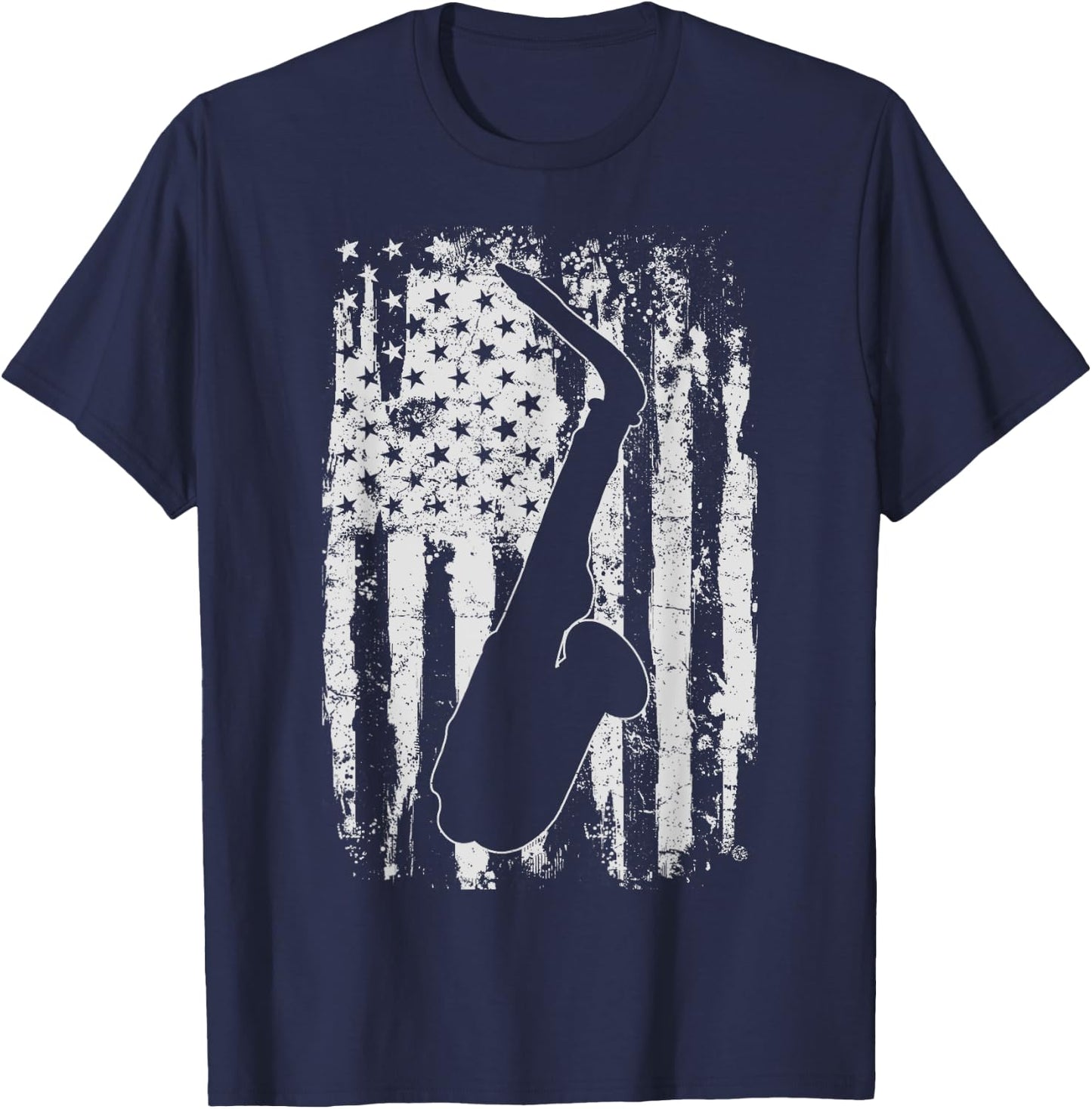 Saxophone Sax Player Vintage Gift T-Shirt - T-Shirt | Navy