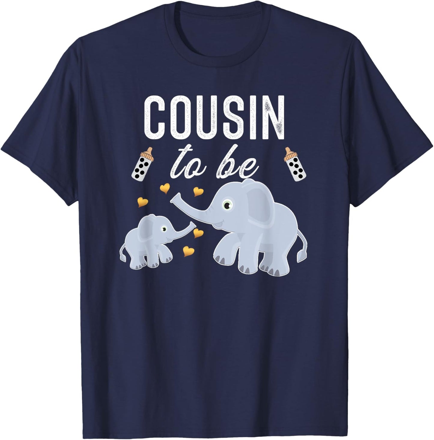 Cousin To Be Elephant Baby Shower Cousin Cute T-Shirt - T-Shirt | Navy