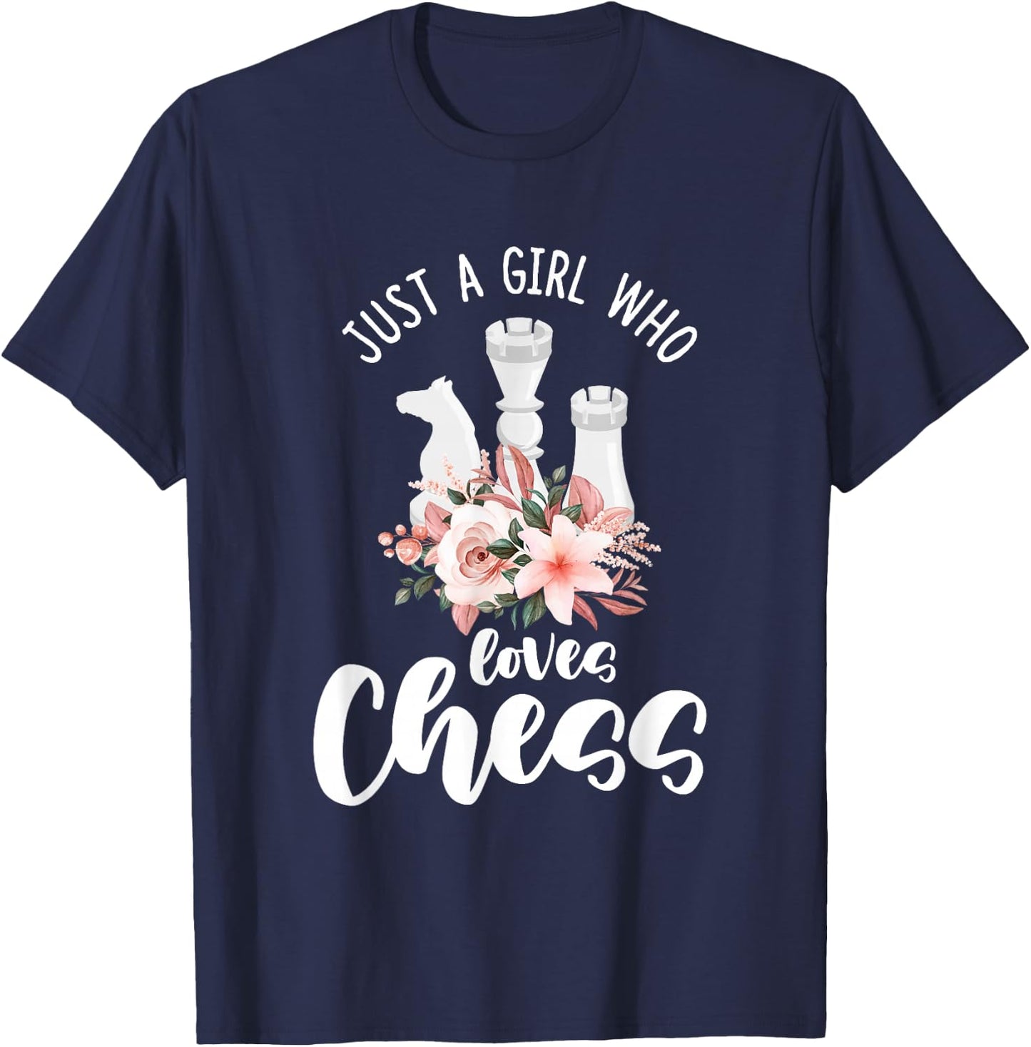Just a Girl Who Loves Chess T-Shirt - T-Shirt | Navy