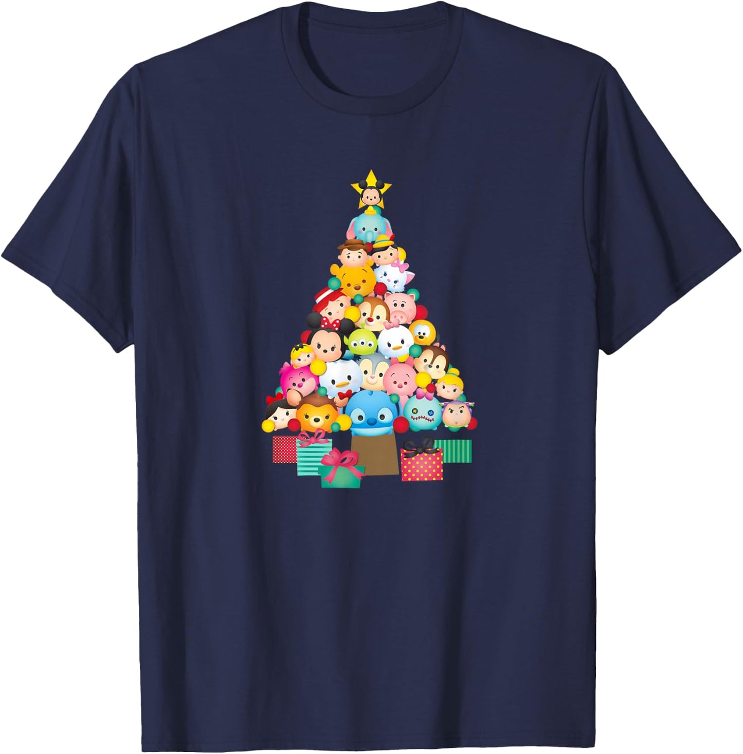 Tsum Tsum - Festive Christmas Tree T-Shirt - T-Shirt | Navy
