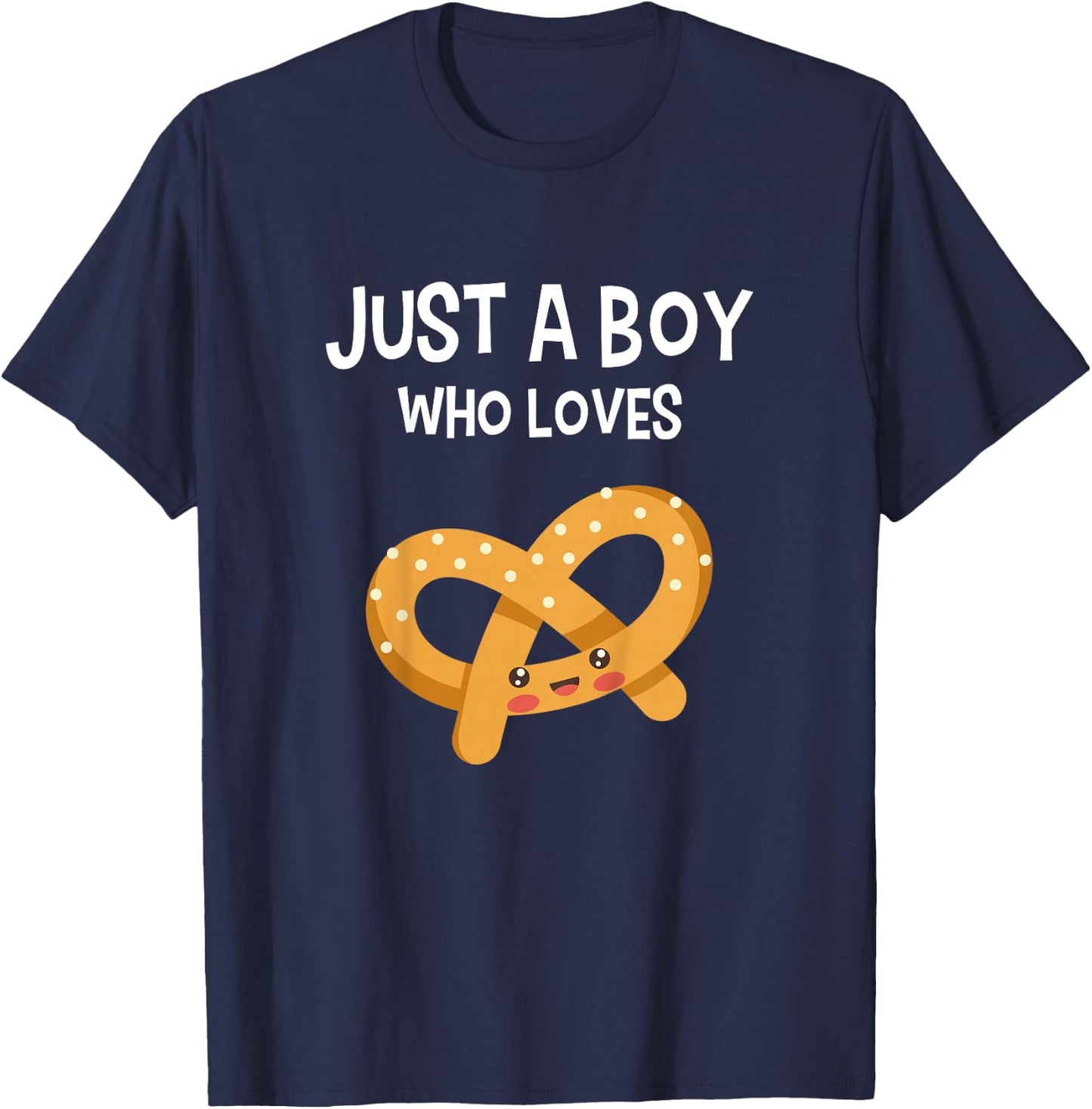 Kids Pretzel Shirt Pretzel Lover Funny Boy Love Pretzels Gift T-Shirt - T-Shirt | Navy