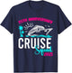 Cruise Vacation 2025 25th Anniversary Wedding Cruise Couple Vacation Trip - Black, , Short Sleeve, , Size Small T-Shirt - T-Shirt | Navy