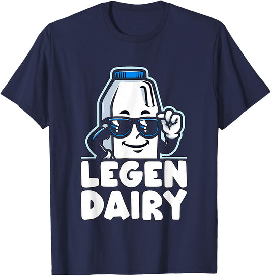 funny Milk Legendairy Legendary T-Shirt - T-Shirt | Navy