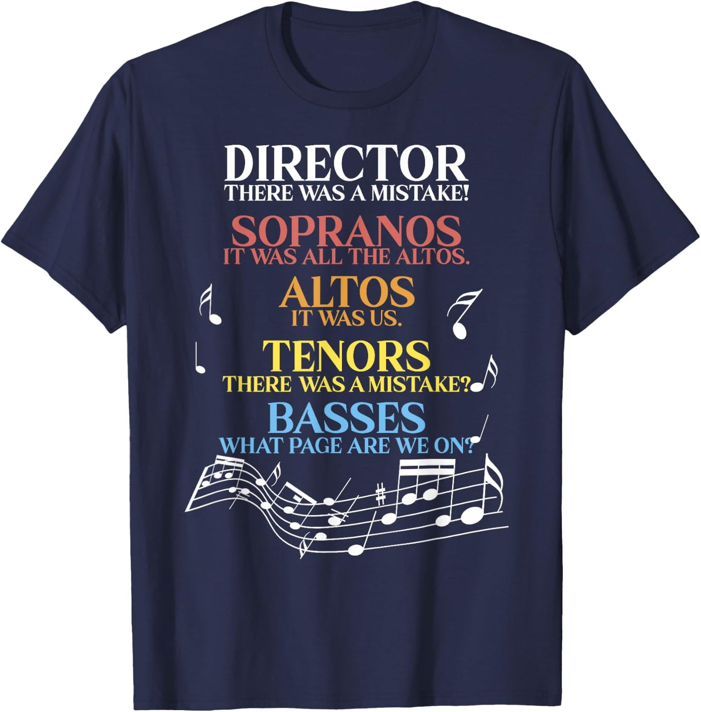 Choir Joke design | Funny Music Singing gift | Men Women Kid T-Shirt - T-Shirt | Navy