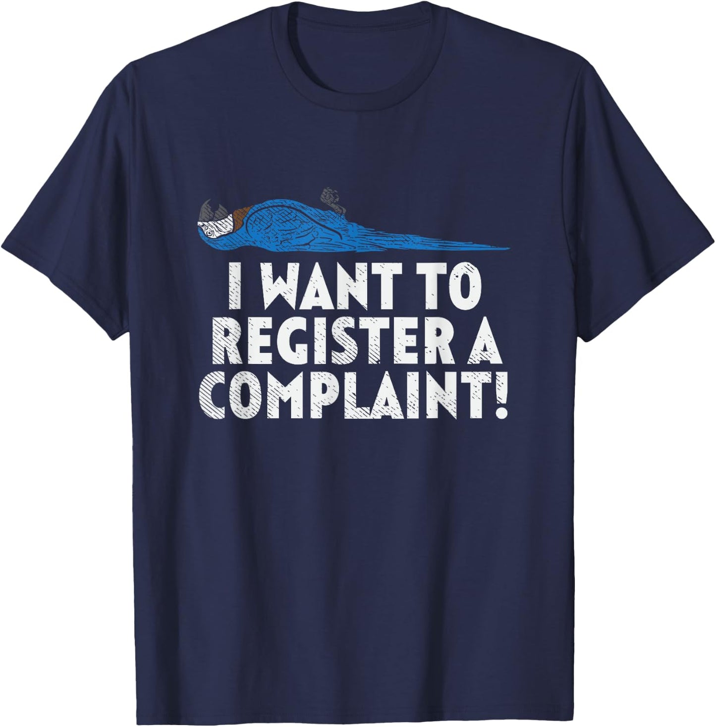 Dead Parrot funny Parrot T-Shirt - T-Shirt | Navy