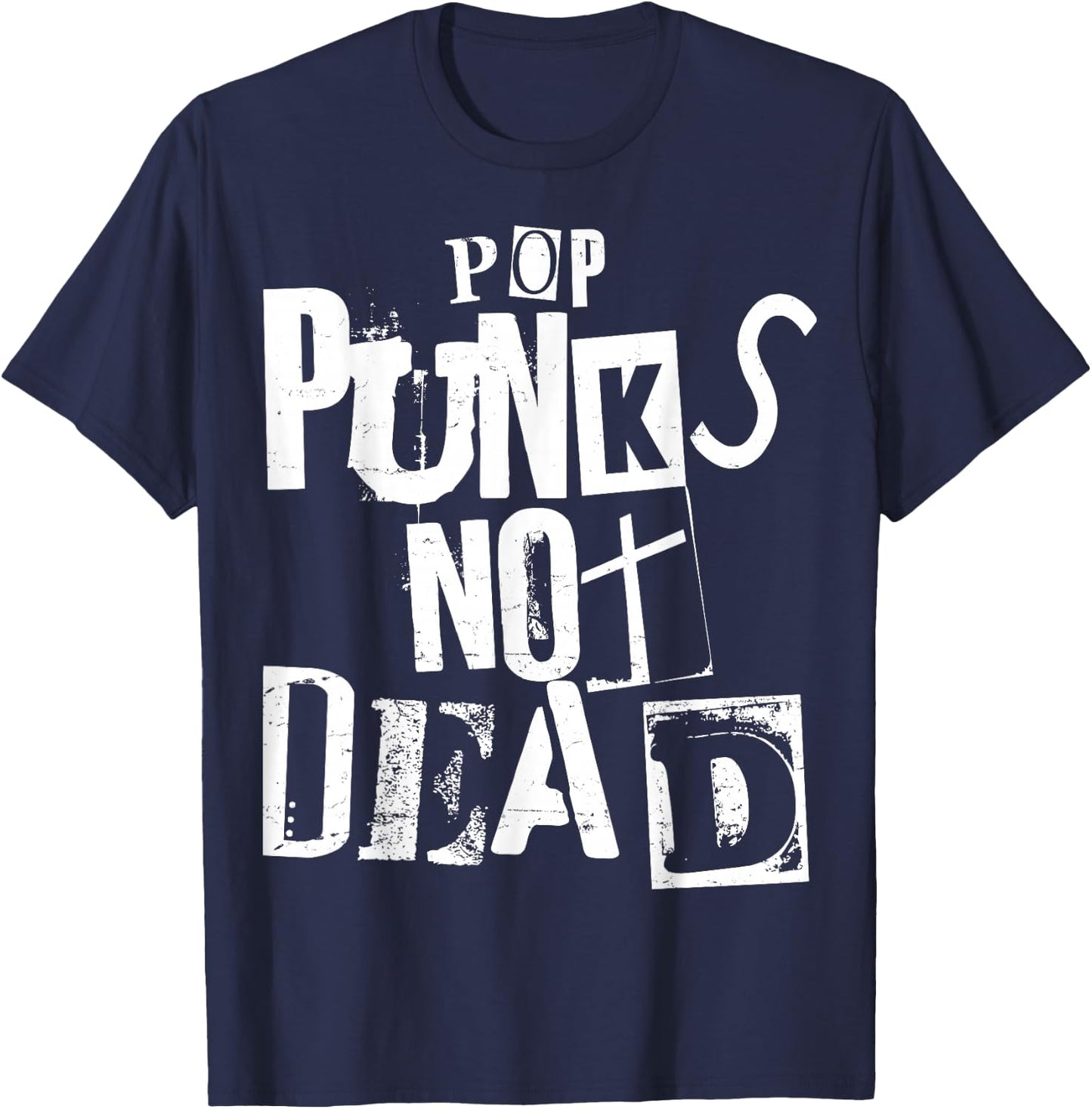 Pop Punks Not Dead - Vintage Grunge - Pop Punk is Not Dead T-Shirt - T-Shirt | Navy
