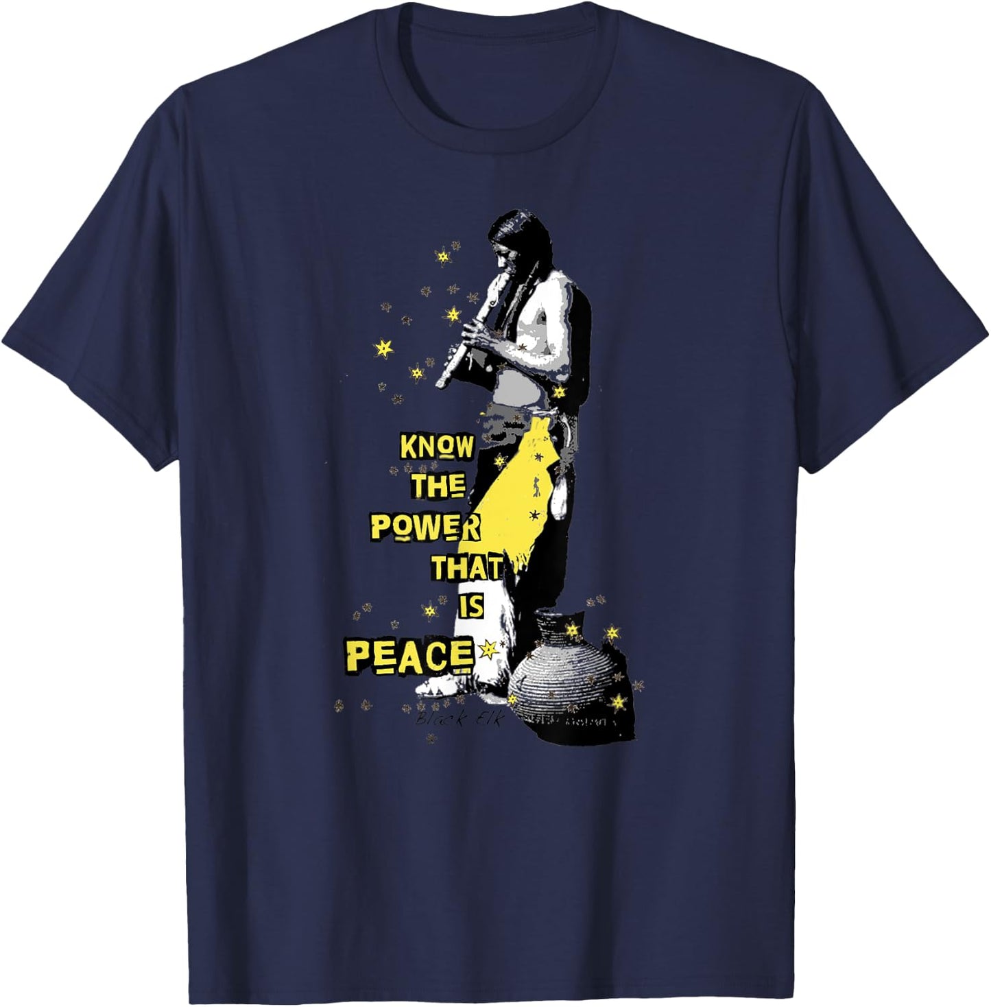 Native American Flute T-Shirt - T-Shirt | Navy