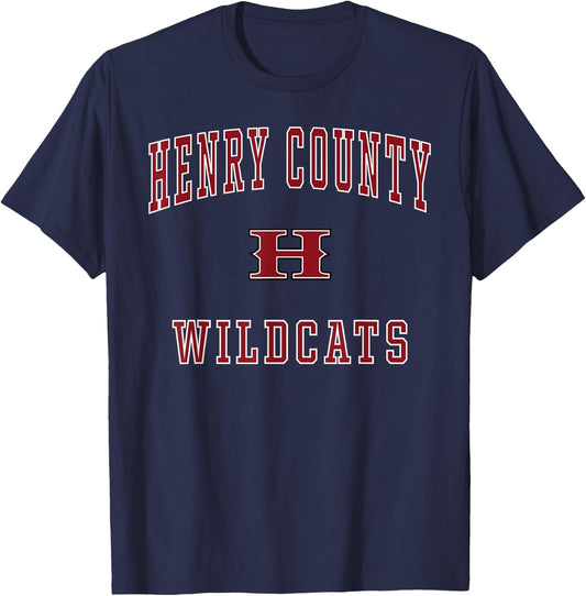 Henry County High School Wildcats T-Shirt - T-Shirt | Navy