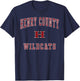Henry County High School Wildcats T-Shirt - T-Shirt | Navy