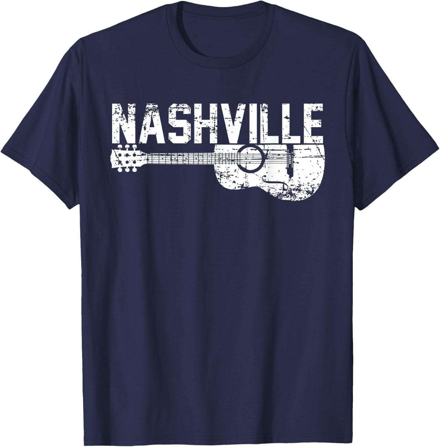 Unique Country Music Lovers Nashville Musician Guitar Cool T-Shirt - T-Shirt | Navy
