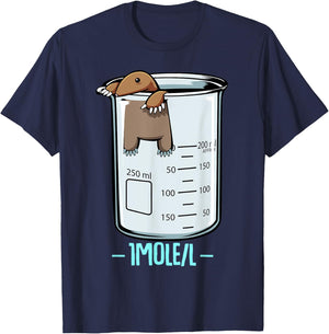Funny Cute One Mole Per Litre Chemistry Avogadro's Day T-Shirt - T-Shirt | Navy