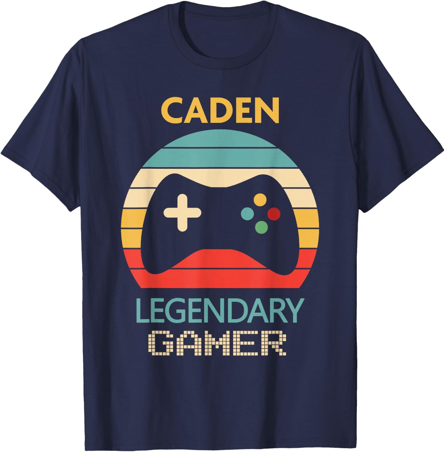 Caden Name Gift - Personalized Legendary Gamer T-Shirt - T-Shirt | Navy