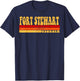 FORT STEWART Georgia City Vintage Roots Retro Design 70s 80s T-Shirt - T-Shirt | Navy