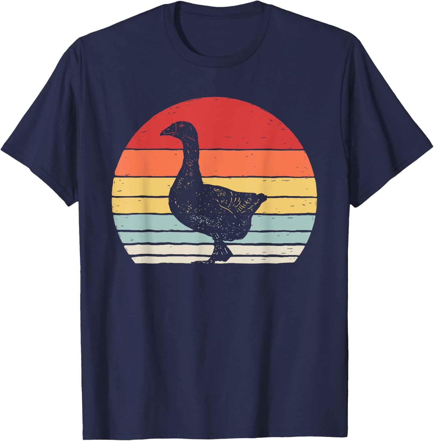 Catch Some Rays Vintage Retro Goose Black T-Shirt - T-Shirt | Navy