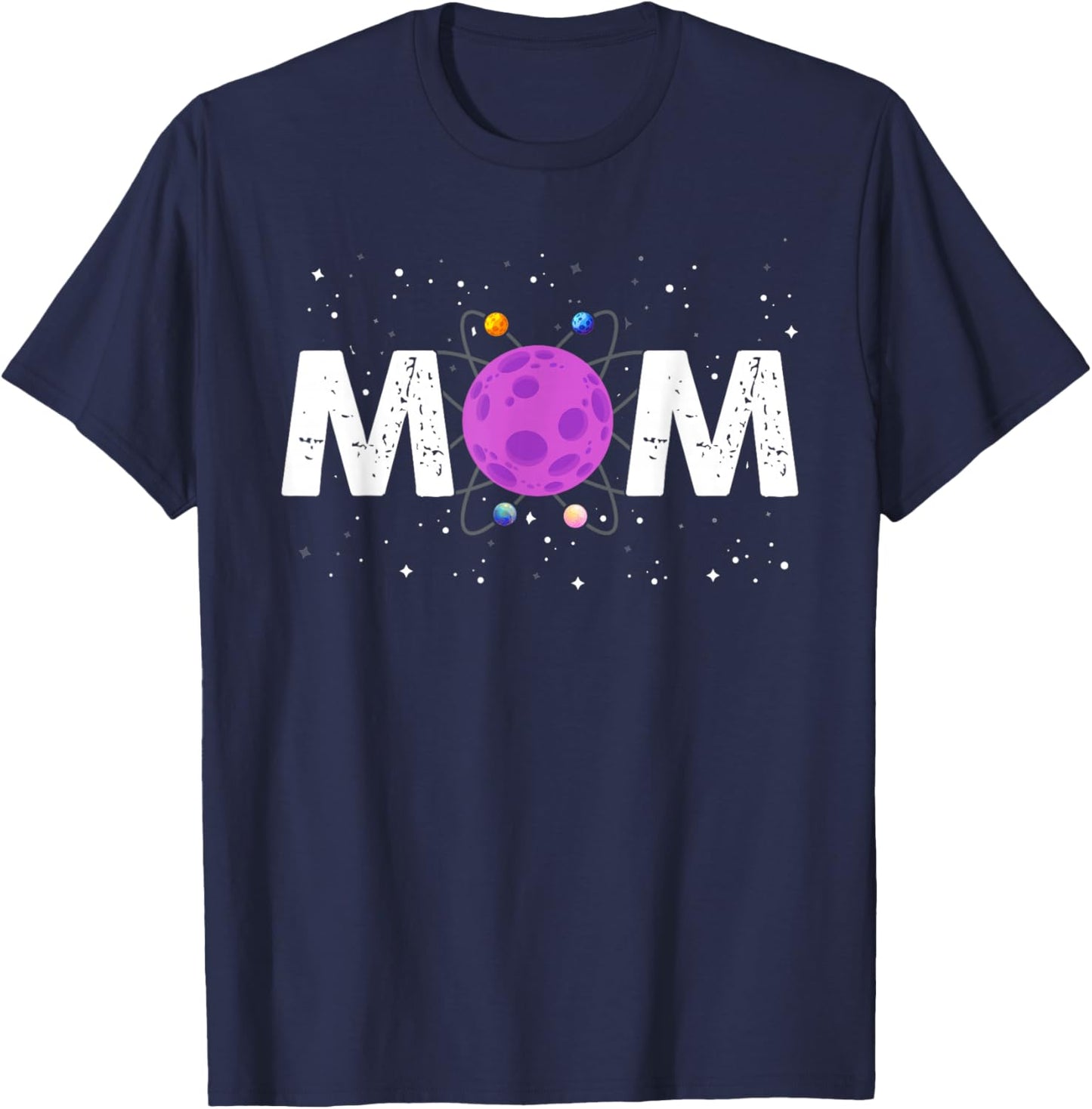 Mom Outer Space Birthday Party T-Shirt - T-Shirt | Navy