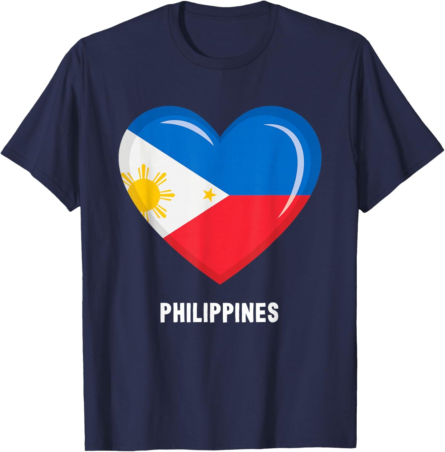 Philippine Flag Shirt | Filipino T-Shirt - T-Shirt | Navy