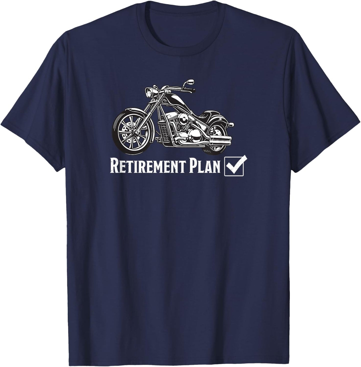 Cool Vintage Co-worker Chopper Motorcycle Retirement Gift T-Shirt - T-Shirt | Navy