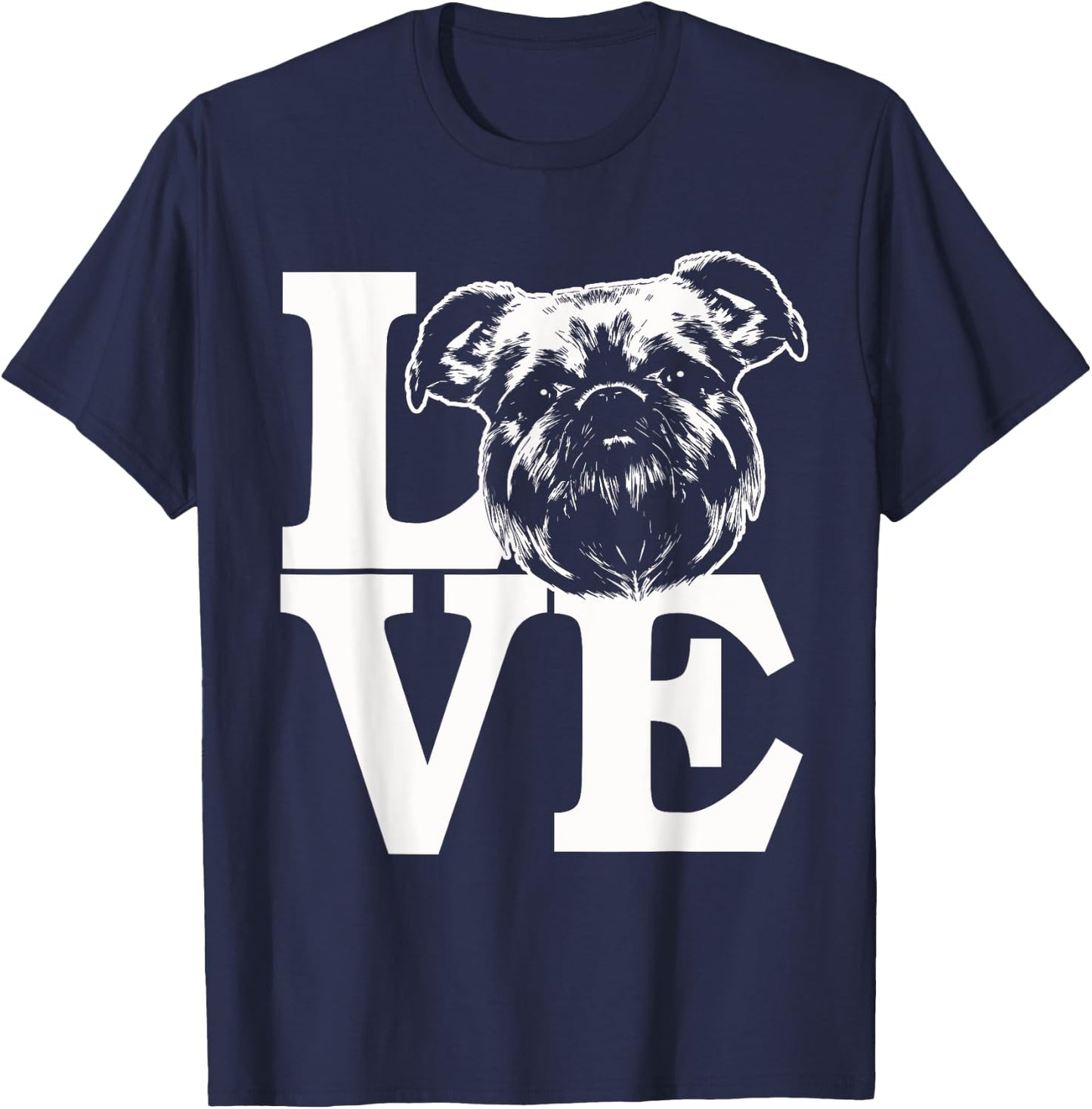 I Love My Brussels Griffon - Cool Brussels Griffon Mom T-Shirt - T-Shirt | Navy
