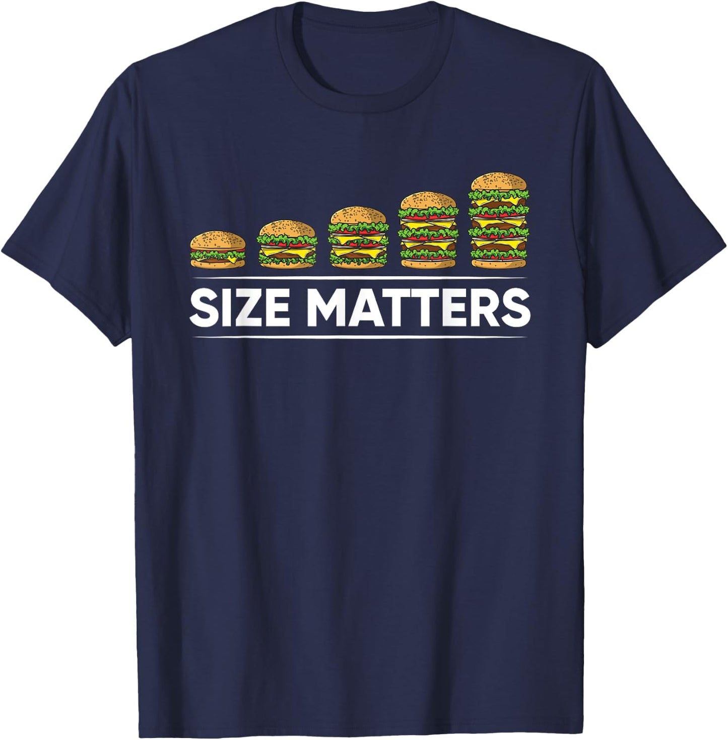 Cool Hamburger Gift Kids Men Women Funny Fast Food Size T-Shirt - T-Shirt | Navy