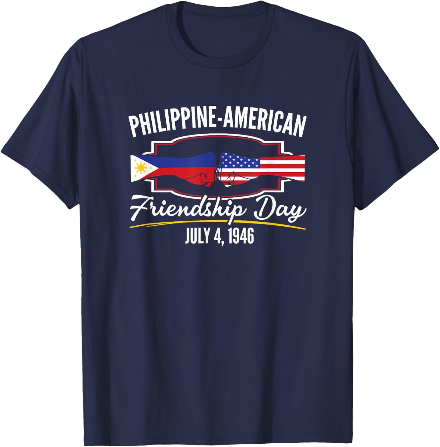 Philippine American Friendship Day T-Shirt - T-Shirt | Navy