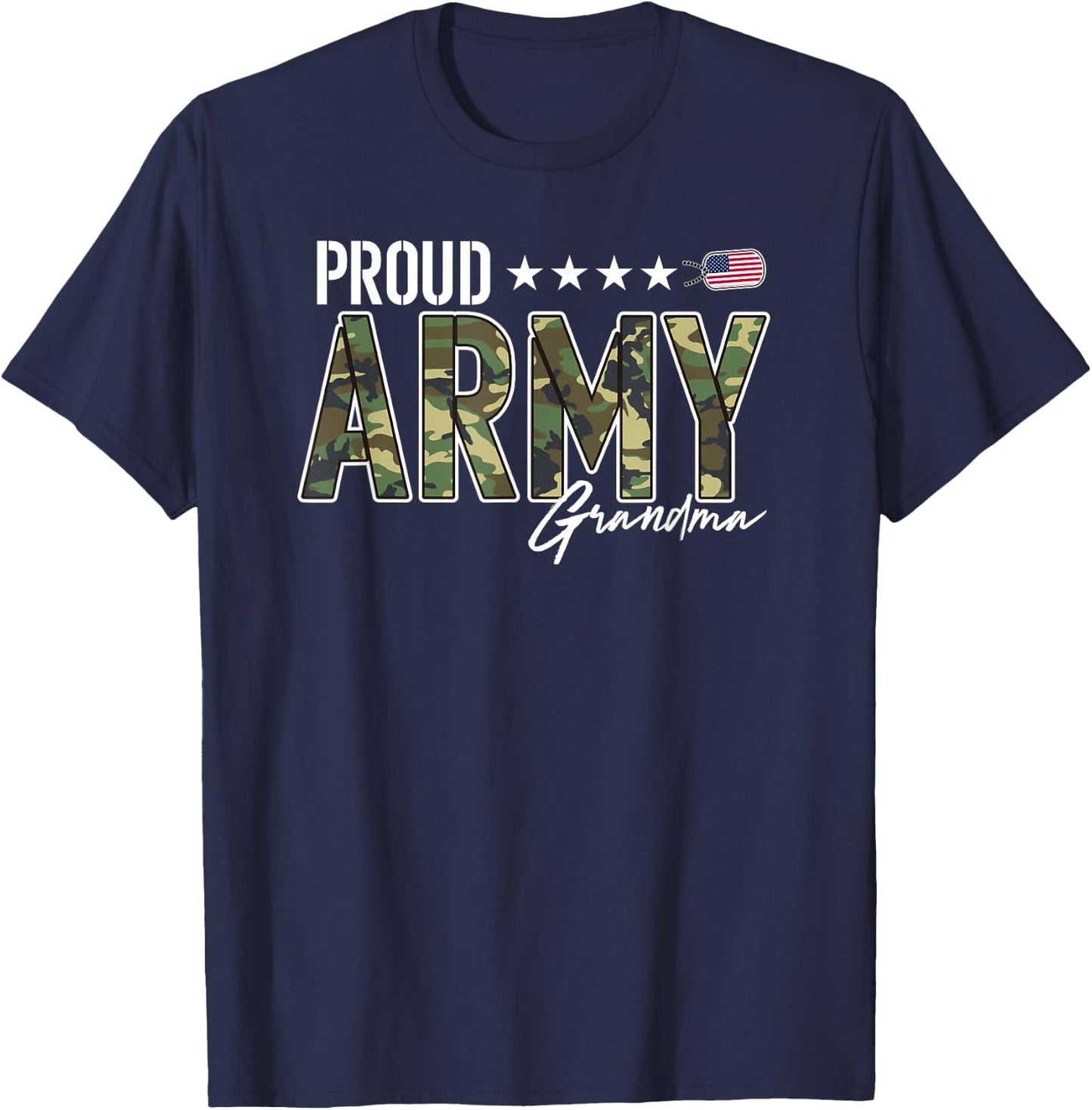 OCP Proud Army Grandma for Grandmothers of Soldiers T-Shirt - T-Shirt | Navy
