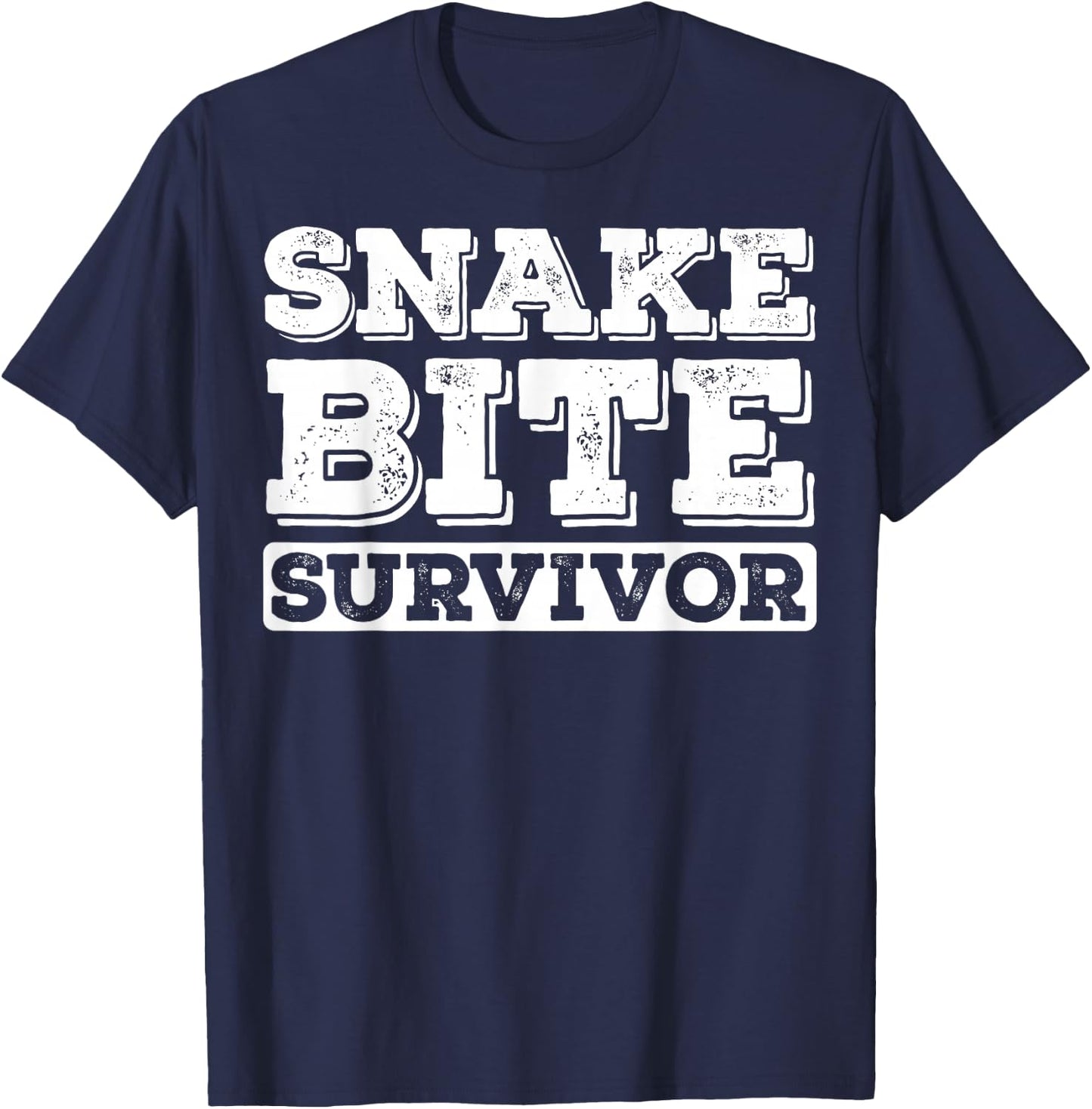 Snake Bite Survivor Venomous Cottonmouth Timber Rattlesnake T-Shirt - T-Shirt | Navy