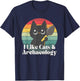 I Like Cat And Archaeology - Cat - Funny Archaeology T-Shirt - T-Shirt | Navy