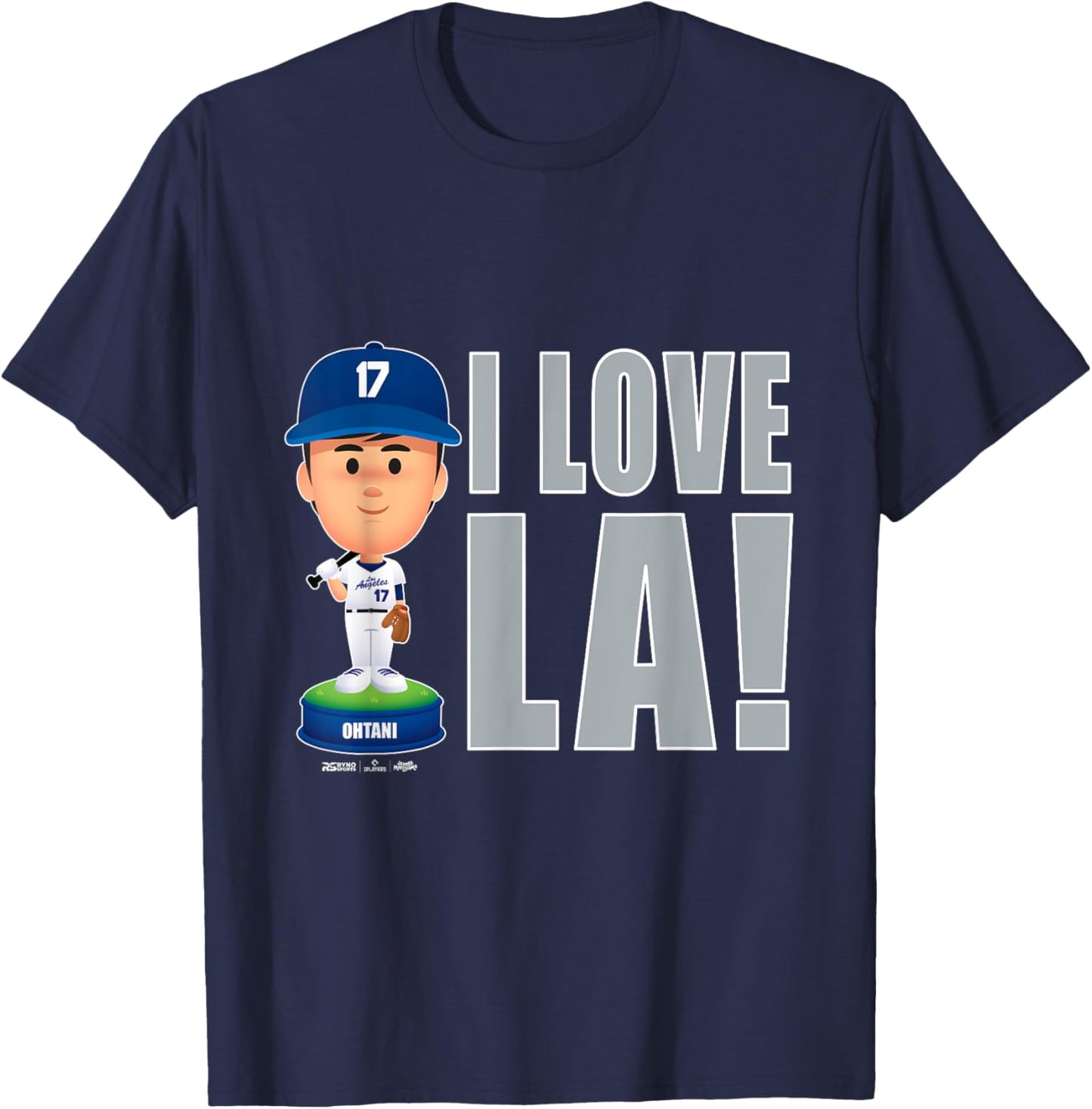 Shohei Ohtani Los Angeles Baseball I Love LA MLBPA T-Shirt - T-Shirt | Navy