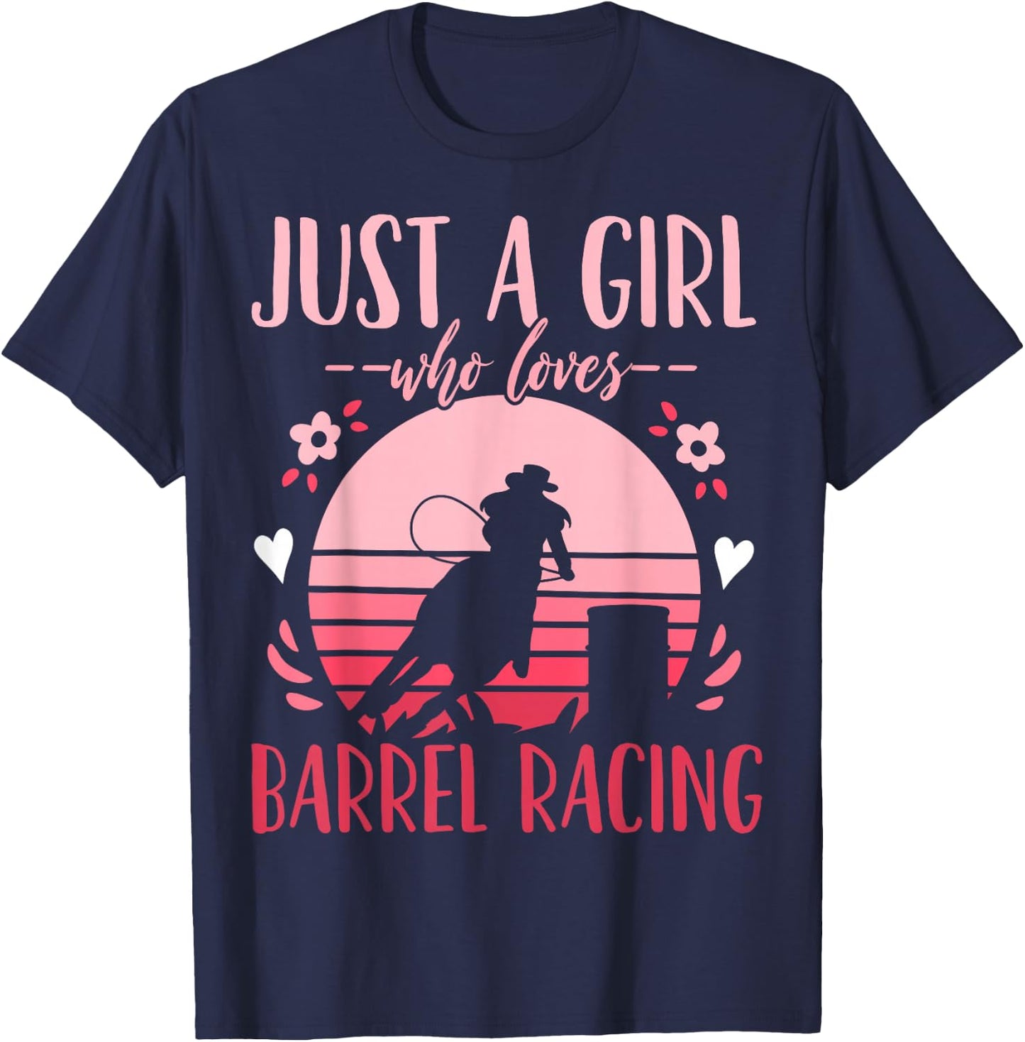 Barrel Racing Just a Girl Who Loves Barrel Racing Retro Small T-Shirt - T-Shirt | Navy