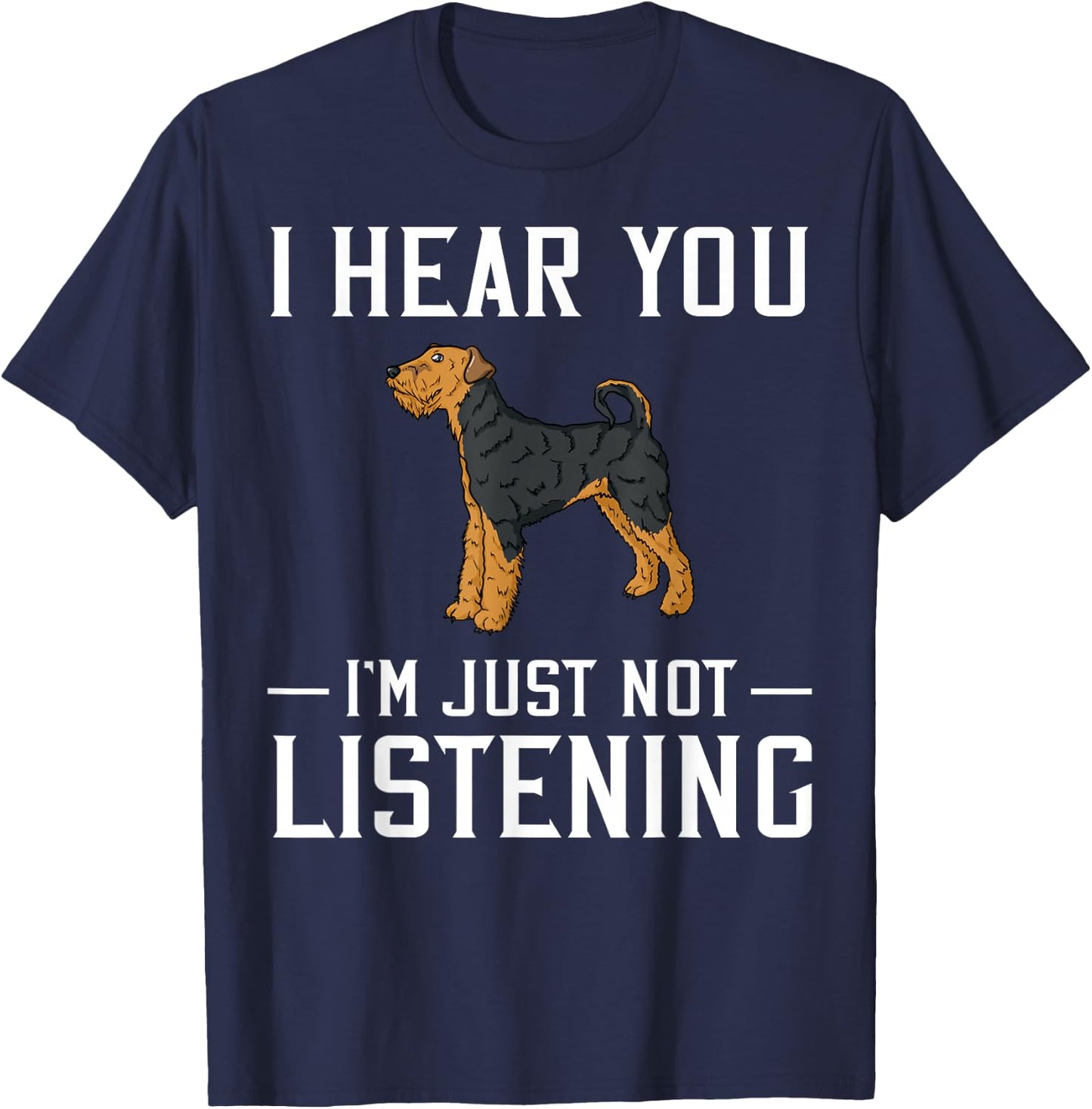 Airedale Terrier Dog Puppy Owner Lover T-Shirt - T-Shirt | Navy