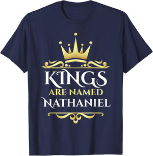 Kings Are Named Nathaniel T-Shirt - T-Shirt | Navy