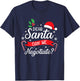 Dear Santa Can We Negotiate Boys Girls Funny Christmas Gift T-Shirt - T-Shirt | Navy