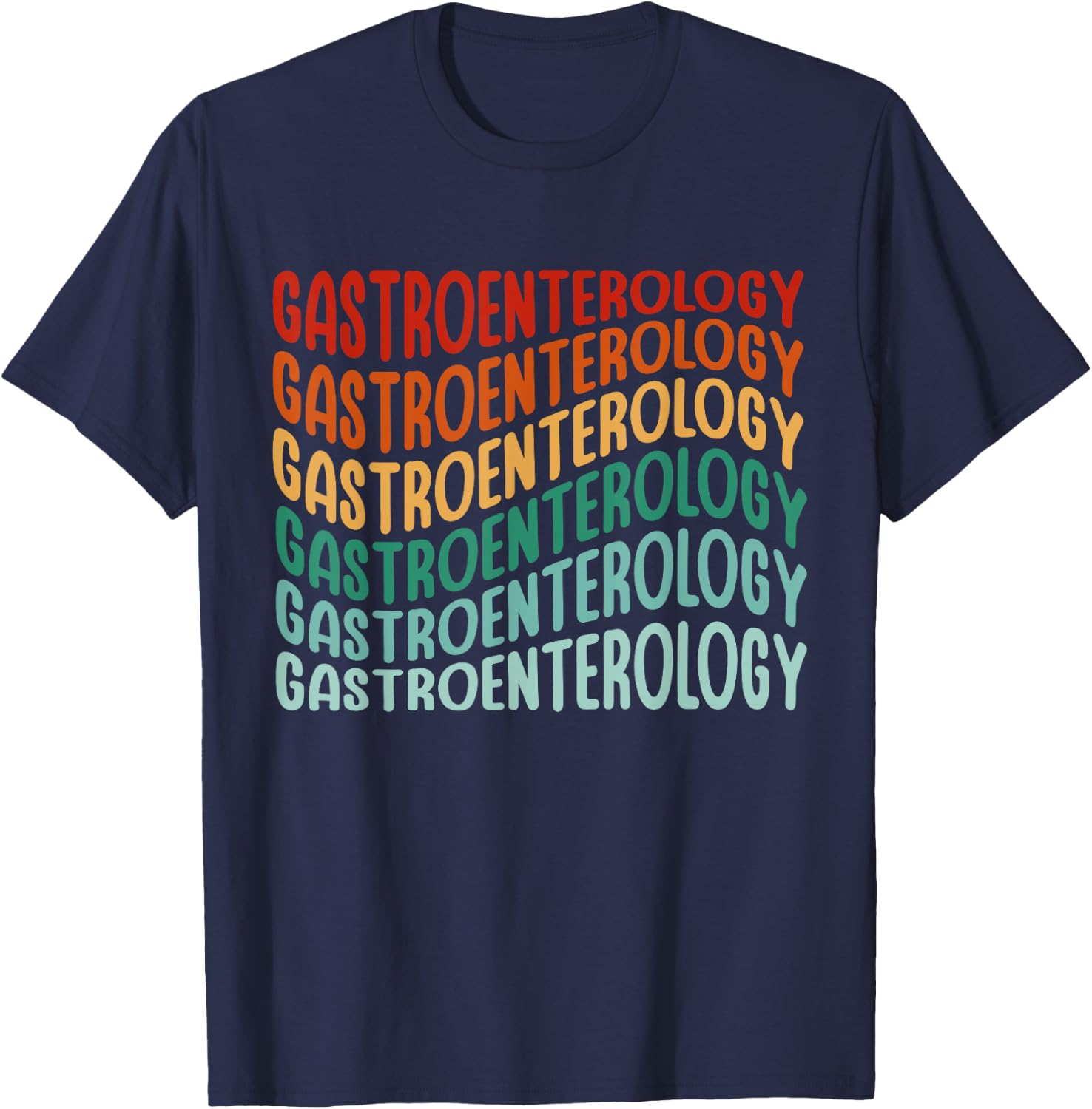 Colonoscopy Gifts & Gastroenterologist Apparel Women's Retro Black T-Shirt - T-Shirt | Navy