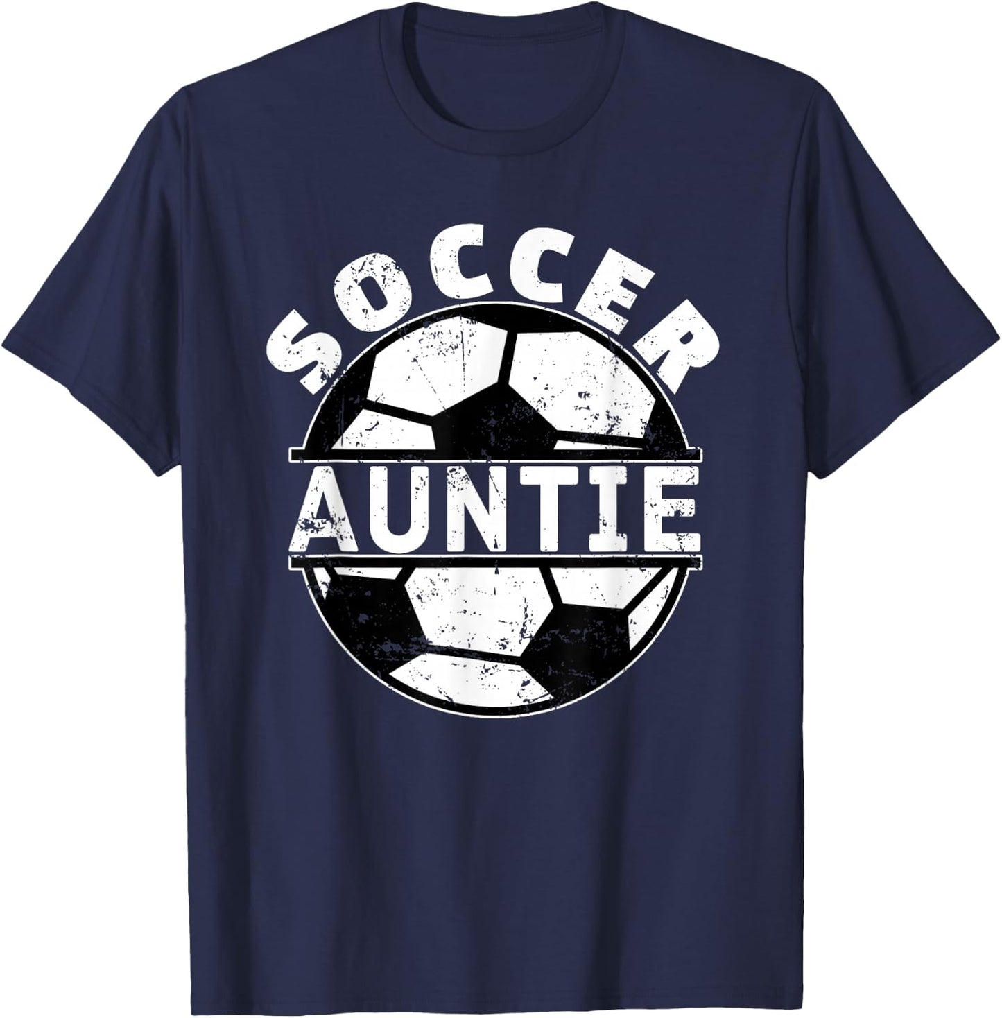 Soccer Auntie Aunt T-Shirt - T-Shirt | Navy