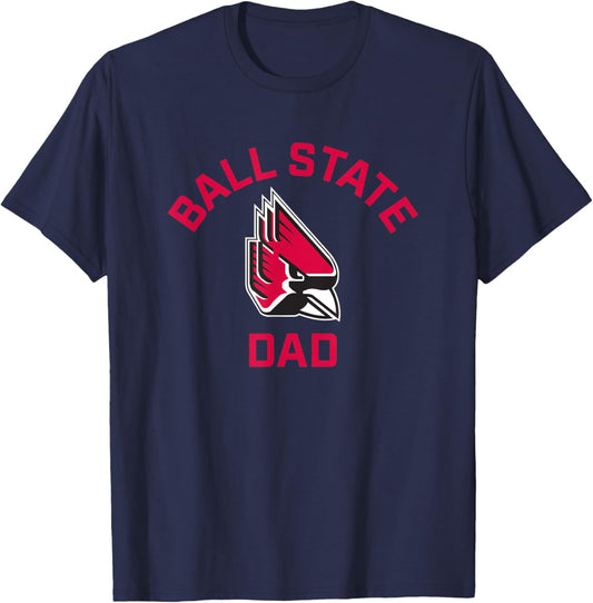Ball State University Cardinals Arched Dad T-Shirt - T-Shirt | Navy