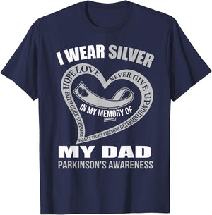 In my memory of my dad PARKINSON'S AWARENESS T-Shirt - T-Shirt | Navy