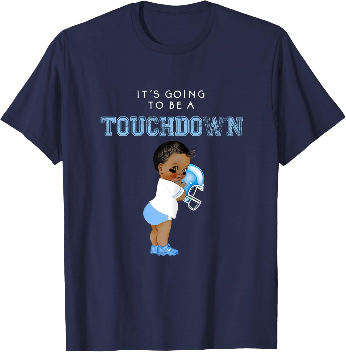 Its A Boy Gender Reveal Touchdown Tutu Baby Shower Inspired T-Shirt - T-Shirt | Navy