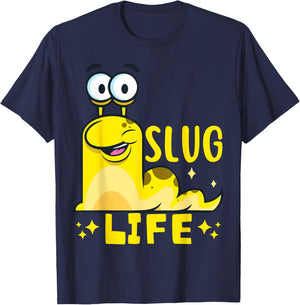 Slug Life Yellow Banana Slug Snail Lover Slug Costume T-Shirt - T-Shirt | Navy