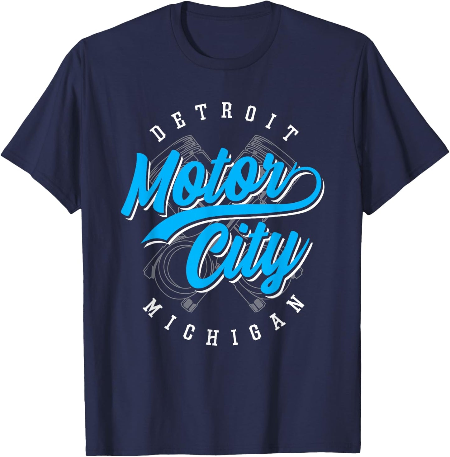 Classic Detroit Motor City Michigan Michiganians Pride Gift T-Shirt - T-Shirt | Navy