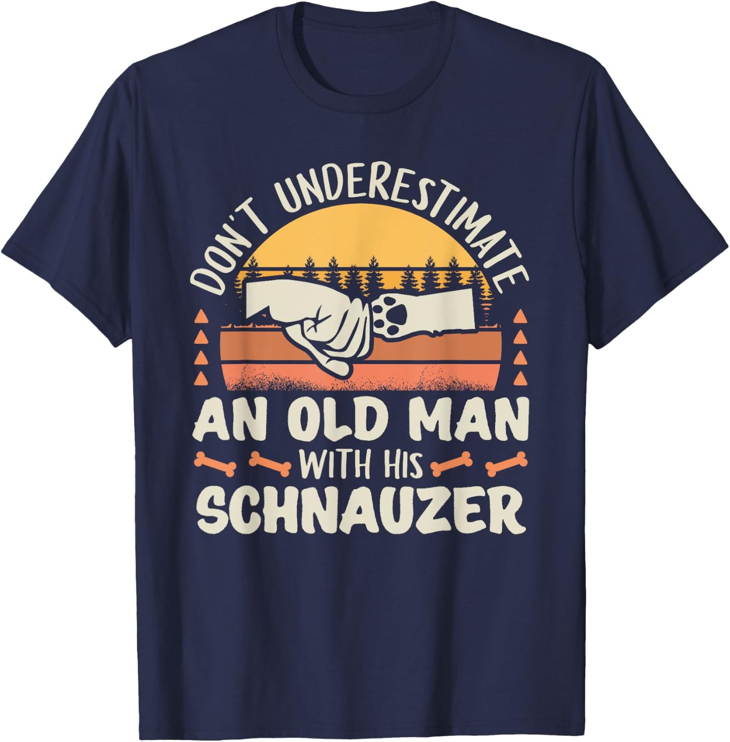 Schnauzer Dog Shirt Men Women Dog Mom Dog Lover T-Shirt - T-Shirt | Navy