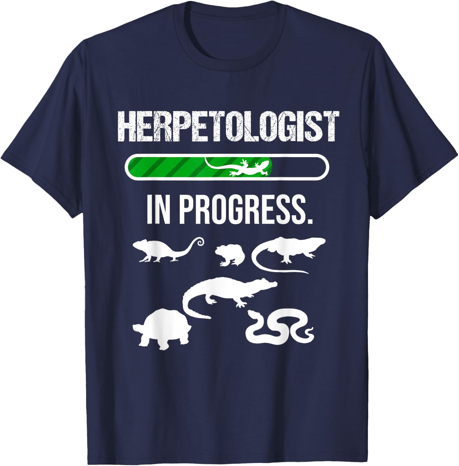 Cool Herpetologist In Progress | Funny Herpetology Kids Gift T-Shirt - T-Shirt | Navy