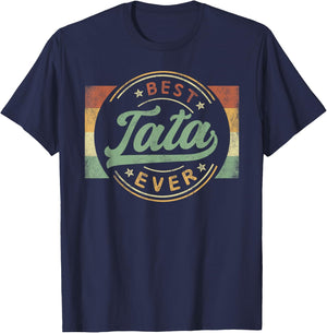 Best Tata Ever Emblem Father's Day Tata Gifts Grandpa T-Shirt - T-Shirt | Navy