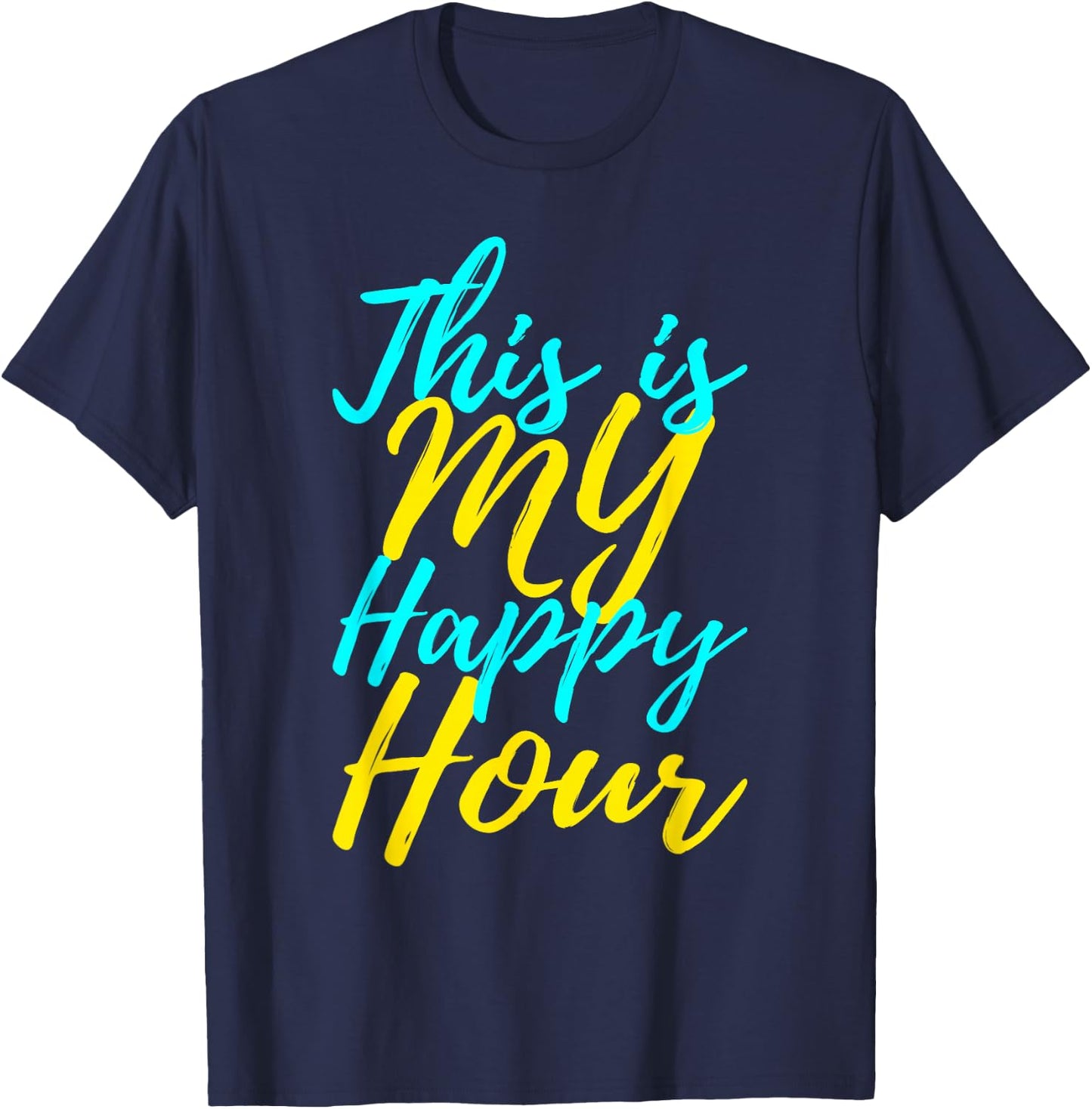 This Is My Happy Hour Gym T-Shirt - T-Shirt | Navy