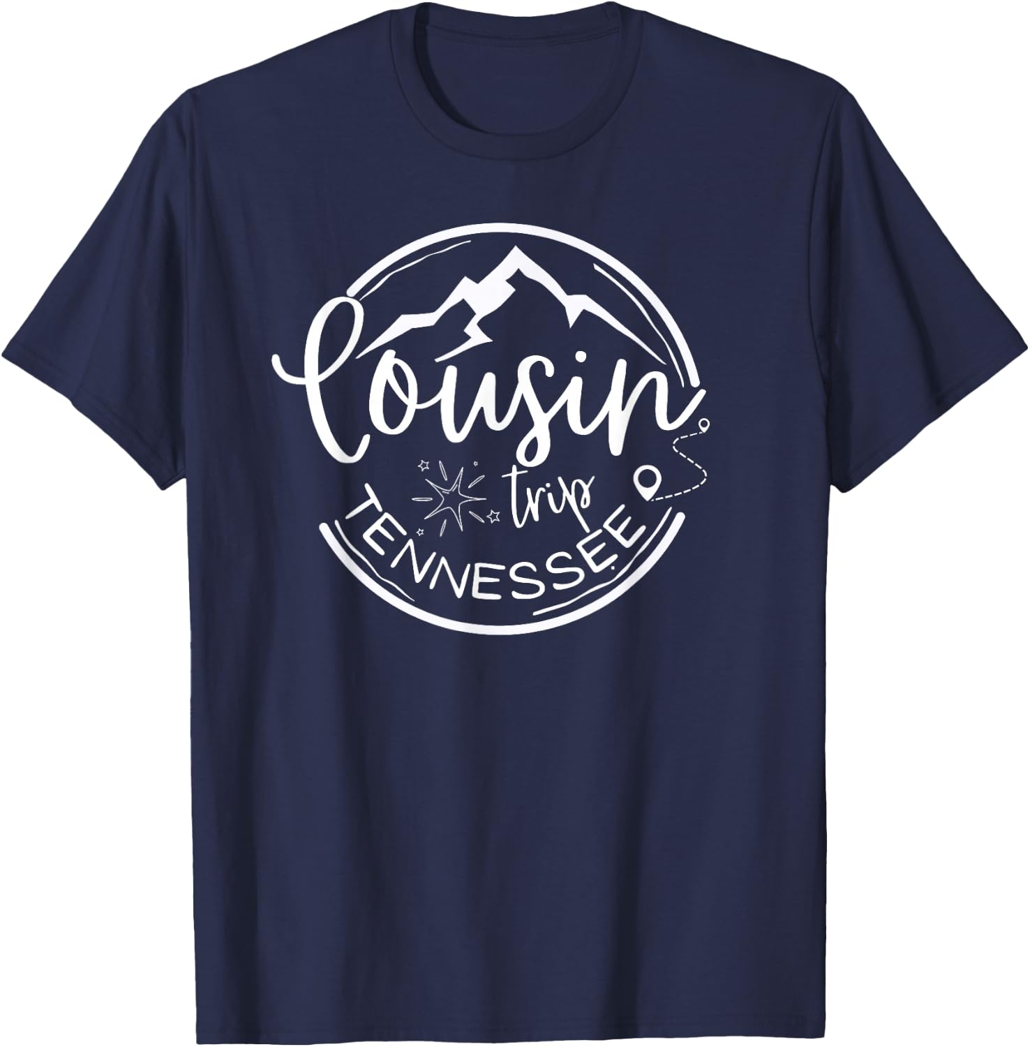 Reunion TENNESSEE Camping Cousin Crew Trip 2026 Mountain T-Shirt - T-Shirt | Navy