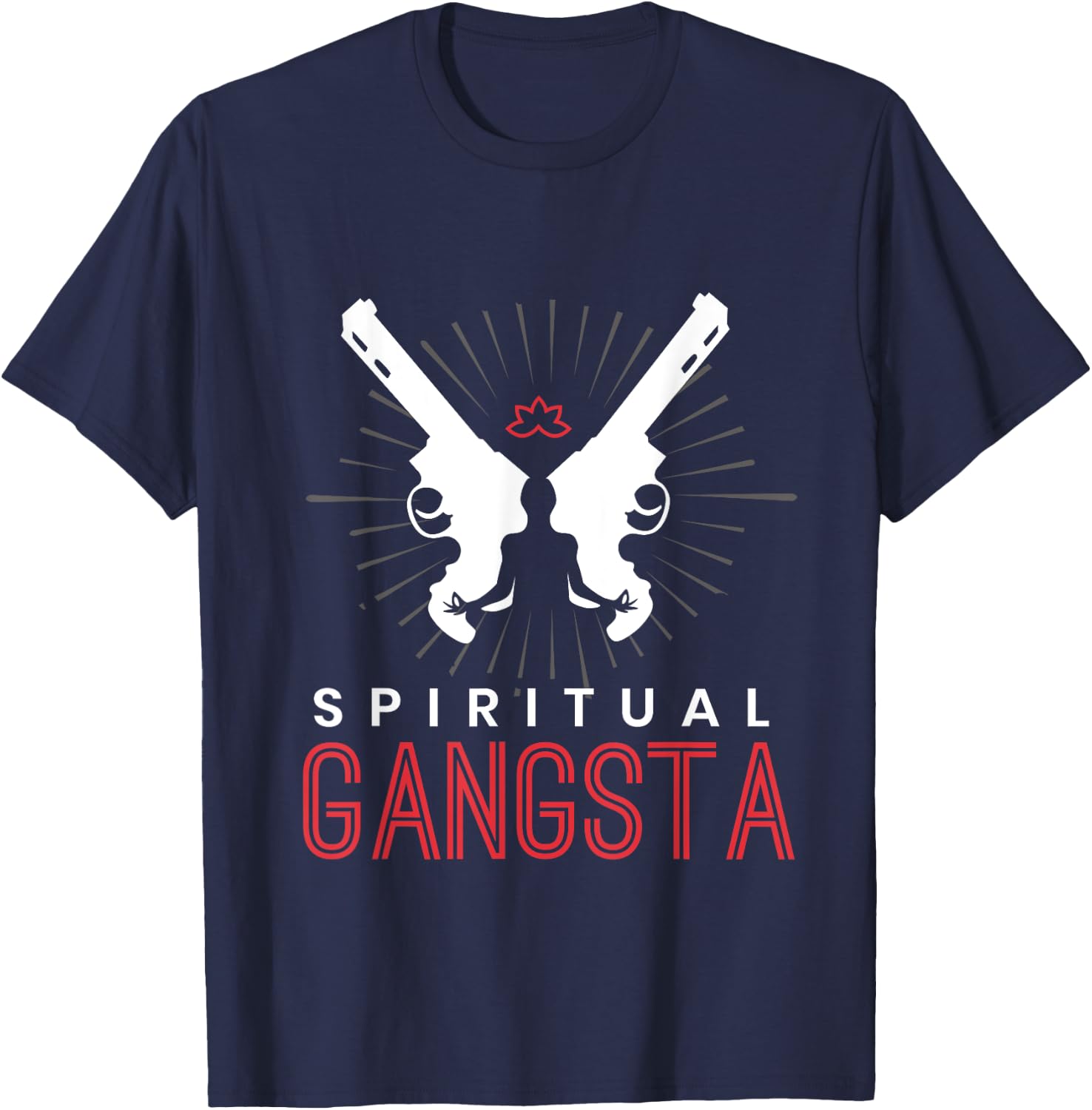 New Age Spiritual Spirituality Yoga Gangster Enlightened Zen T-Shirt - T-Shirt | Navy