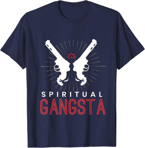 New Age Spiritual Spirituality Yoga Gangster Enlightened Zen T-Shirt - T-Shirt | Navy